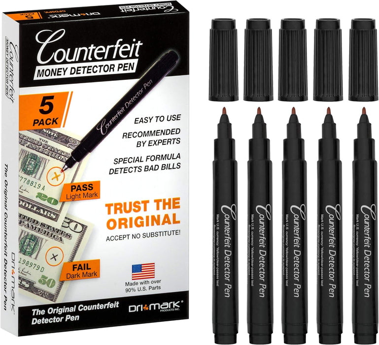 Counterfeit Detector Pen (1 and 5 Packs)