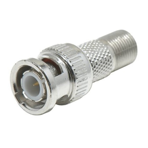 BNC Male to F Female Connector, BNC Screw-on to F Connector, F to BNC