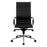 Flash Furniture - High Back Black Ribbed Upholstered Leather Executive Office Chair