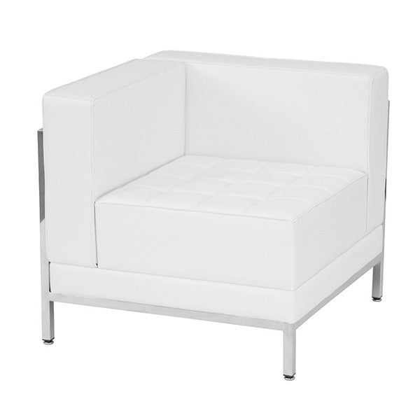 Flash Furniture Hercules Imagination Series, White Leather Sectional Configuration 6 Piece