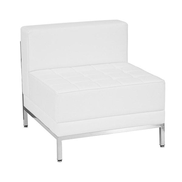 Flash Furniture Hercules Imagination Series, White Leather Sectional Configuration 6 Piece