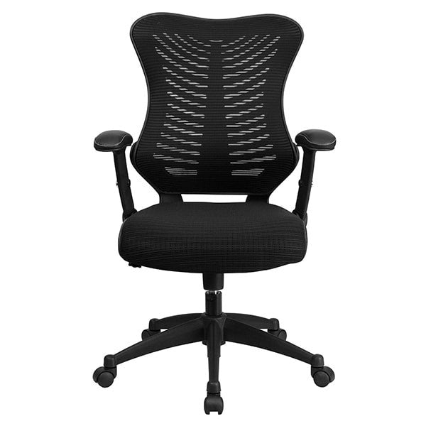 Flash Furniture High Back Black Mesh Chair with Nylon Base