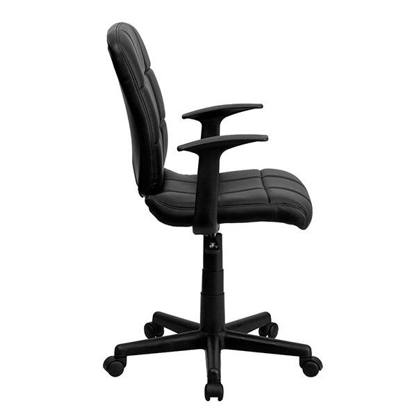 Flash Furniture Mid-Back Quilted Vinyl Task Chair with Nylon Arms