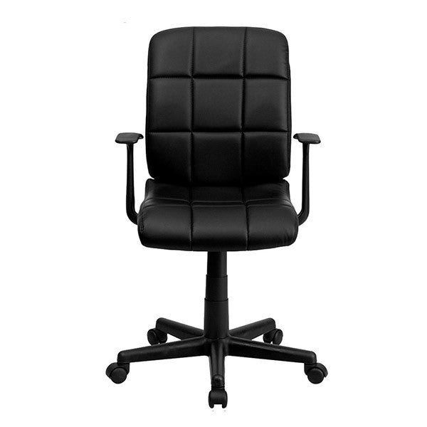 Flash Furniture Mid-Back Quilted Vinyl Task Chair with Nylon Arms