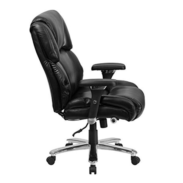 HERCULES Series 24/7 Intensive Use, Multi-Shift, Big & Tall Black Leather Executive Chair