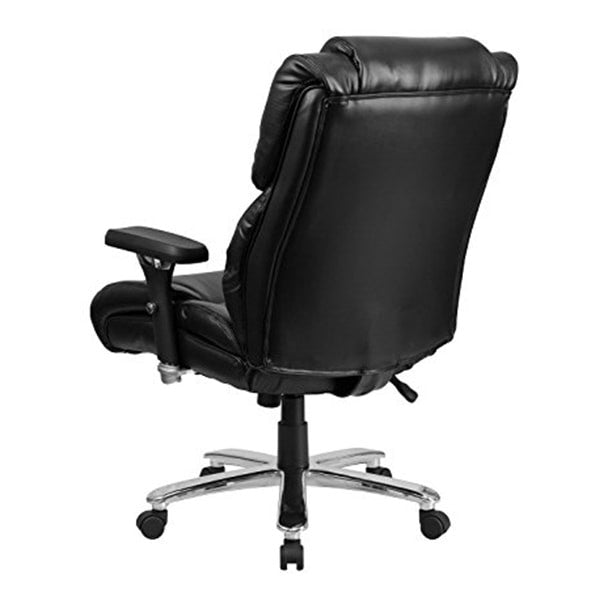 HERCULES Series 24/7 Intensive Use, Multi-Shift, Big & Tall Black Leather Executive Chair